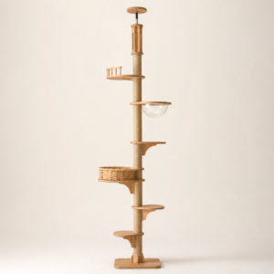 Floor-to-Ceiling Adjustable Cat Tree