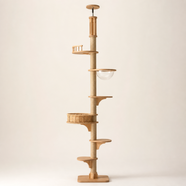 Floor-to-Ceiling Adjustable Cat Tree