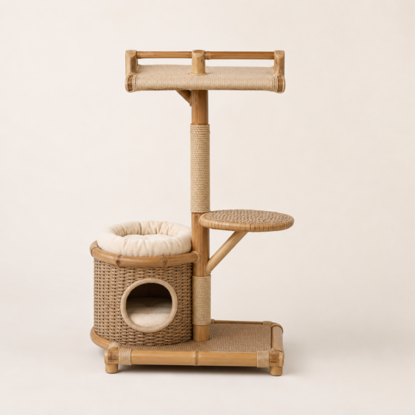 Hand-Woven Bamboo Rope Cat Climbing Frame